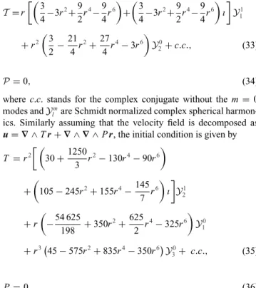 Figure 4. Kinetic energy E k and magnetic energy E m for Benchmark 2. (a) Typical time evolution of E k and E m 