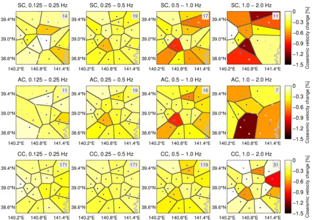 Figure 7. The same as Fig. 6, but for the 2011 Tohoku earthquake.