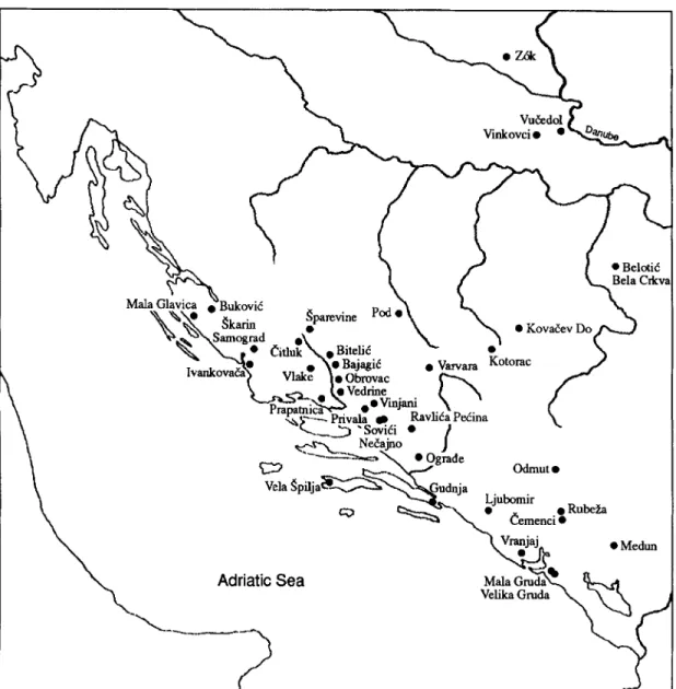 FIGURE  1.  Map  of  major  sites mentioned in  the text. 