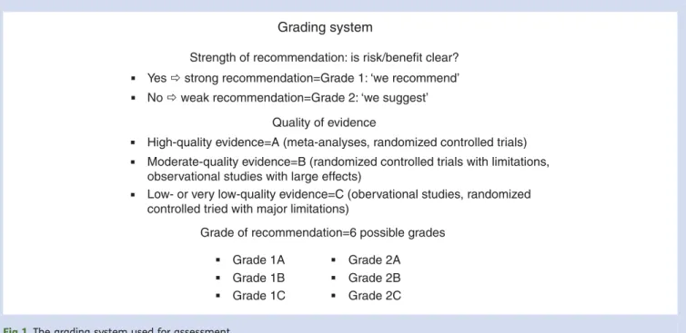 Fig 1 The grading system used for assessment.
