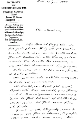 FIGURE  2.  Letterirom Gubriel de Morlille/  lo  Edounrd  Desor,  22  June  1865  [Dcsor Papers, State Archives  Neuchirtel, Switzerland)
