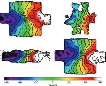 Figure 3. Sample mock velocity fields of the triaxial cuspy simulations;