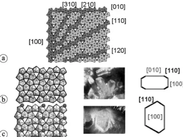 Fig. 4 summarizes the results of dissolution experiments on the basal surface of becquerelite and billietite in Ca-HCl-, Ba-HCl- and Mg-HCl-solutions of pH 2 [12, 13]
