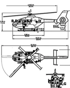 Fig. 1.  Position of the microphone at the Eurocopter EC 135.