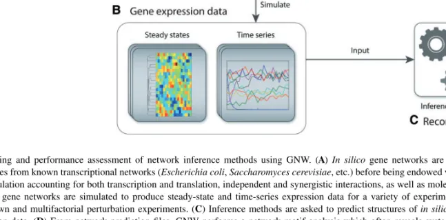 Fig. 1. Benchmarking and performance assessment of network inference methods using GNW