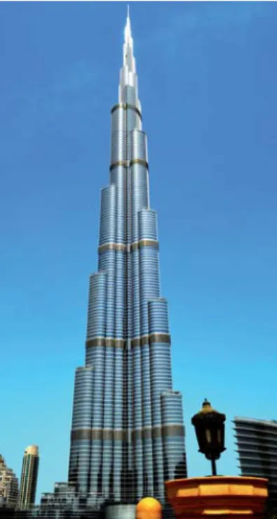 Fig. 7: Dubai (UAE), Burj Khalifa (Burj Dubai), 2004 – 2010, SOM (Adrian Smith), Engineer, William F