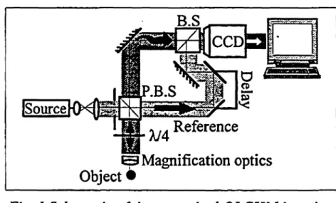 Fig. l Schematic ofihe numerical OLCHM imaging setup (PBS: Polarizing Beam Splitter)