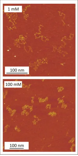 Fig. 4 shows the force versus extension profiles of P2VP and PU. Experiments with P2VP were performed in 1 mM, pH 3.0 solution and on mica while experiments with PU were carried out in  dimethylsulf-oxide (DMSO) and on silica