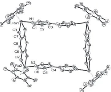 Figure 1. ORTEP representation of cation 11 at 35% prob- prob-ability level with H atoms omitted for clarity
