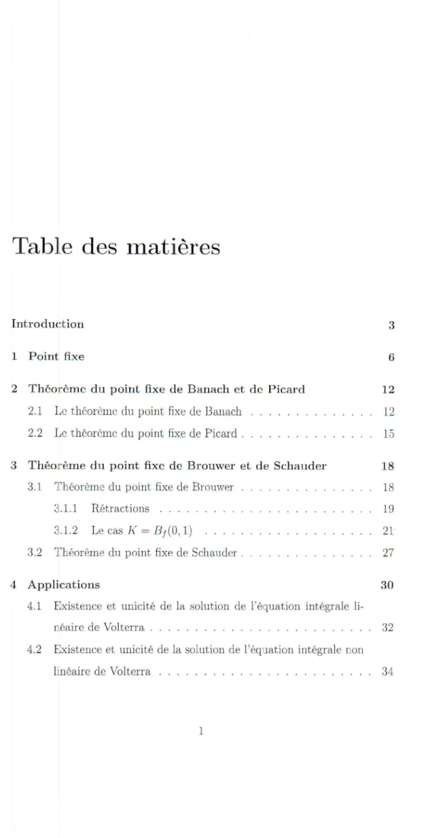 Table  des matidres