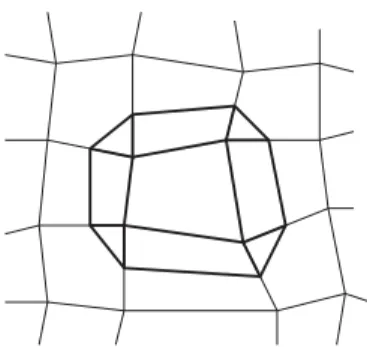 Fig. 2. Kokotsakis polyhedron with a quadrangular base as a part of a quad surface.