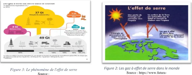 Figure 2: Les gaz à effet de serre dans le monde  Source : 