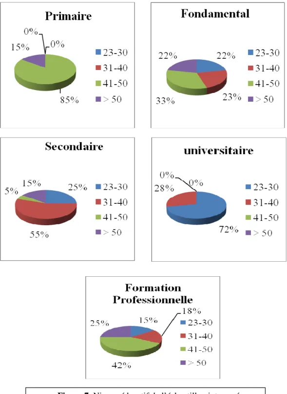 Figure 7. Niveau éducatif de l’échantillon interrogé 