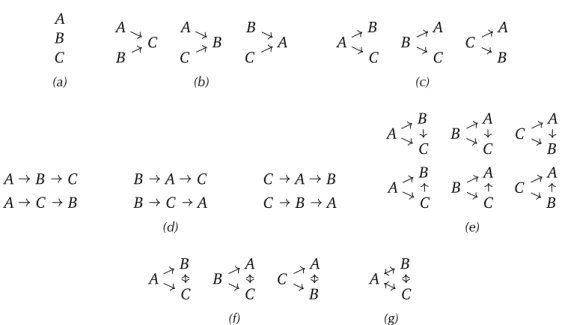 Figure 4.10. All classes of environments in of the deterministic-extrema polytope for three parties and binary inputs and outputs.