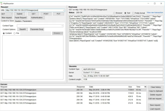 Figure 13 : Appel de l'API REST depuis un plugin Firefox 
