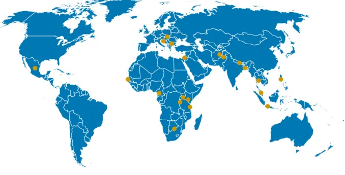 Graphique 1. Cartographie des tribunaux anti-corruption à travers le monde