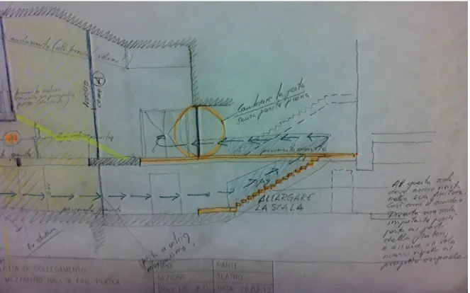 Figure 2.6 Detail of a wall size sketch of the CA104 variation. 