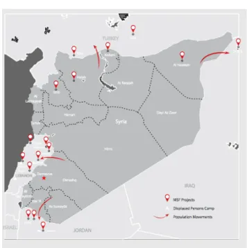 Figure 4 – MSF presence in Syria 