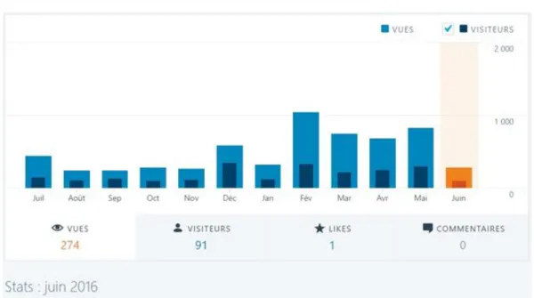 Figure 4 : Statistiques d’utilisation 