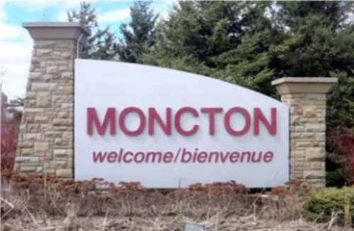 Figure 1: &#34; Bienvenue à Moncton &#34; 1 The linguistic landscape of Moncton, New Brunswick, Canada,  seems particularly  interesting because Moncton is situated at the edge  of the Acadian French-speaking  territory