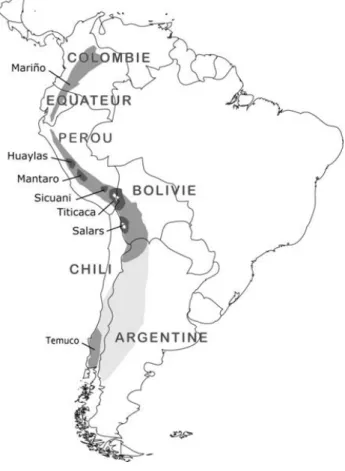 Figure 12 : Carte de plantations de  quinoa en Amérique Latine  22