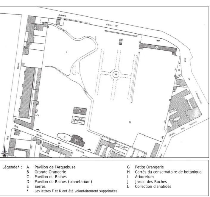 Figure 5 : plan du parc de l’Arquebuse. 