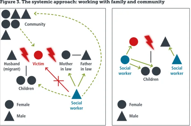 Figure 3. The systemic approach: working with family and community