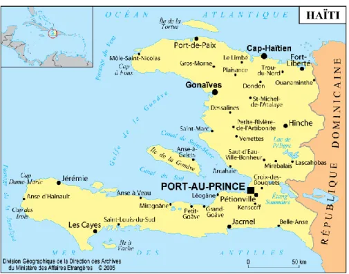 Figure 1: Carte d’Haïti 