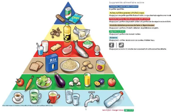 Figure 1 : la pyramide alimentaire suisse 