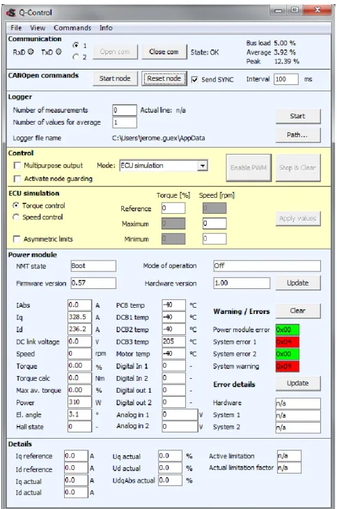 Figure 12 : Logiciel Q-Control 