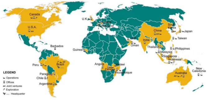 Figure 8: Vale Global Presence 