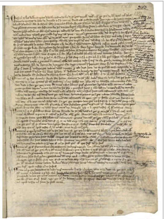 Fig. 1 – Registre de chancellerie d’Anniviers et Vercorin, p. 383, n o 1, en haut de la page,