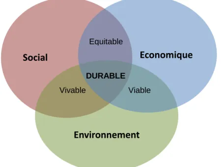 Figure 1 : Schéma du développement durable 