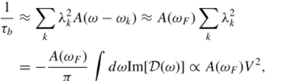 TABLE I. Values of the reduced effective interaction U (ω = 0) measured at t = 20 after a pulse of frequency ω = 10 and amplitude E 0 = 5.