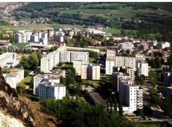Fig. 13 : Vue aérienne du quartier de Vissigen. 