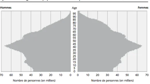 Figure 5 : Pyramide des âges de la population résidante permanente selon le sexe, en 2006 