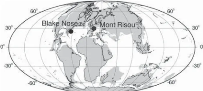Figure 1. Palaeogeographic reconstruction for the late Albian (101.0 Ma) according to Hay et al