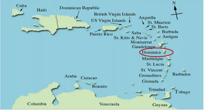 Abbildung 1: Geografische Verortung Dominica