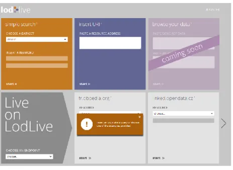 Figure 14 Page d'accueil de Lodlive 