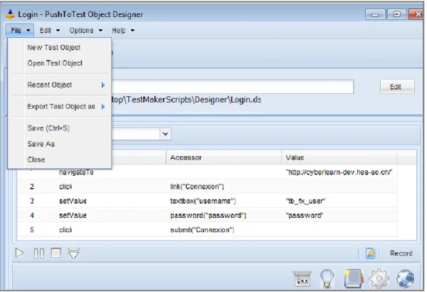 Figure 23 export test (screenshot - Designer) 