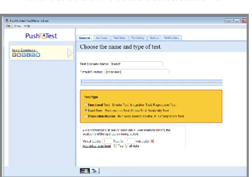 Figure 25 Create load test TestMaker (screenshoot) 