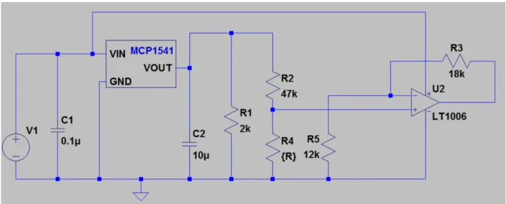Figure 41: Circuit for the measurement with the thermistor It is separated in 3 parts :