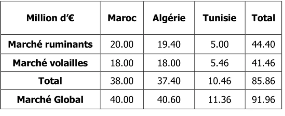 Tableau 12  Effectifs au Maghreb 