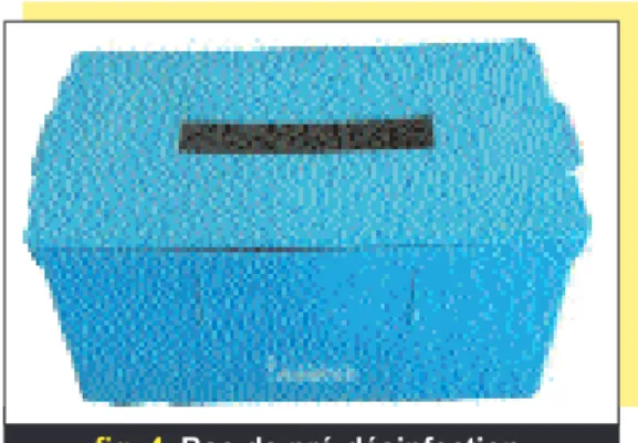 fig. 4 Bac de pré-désinfection.