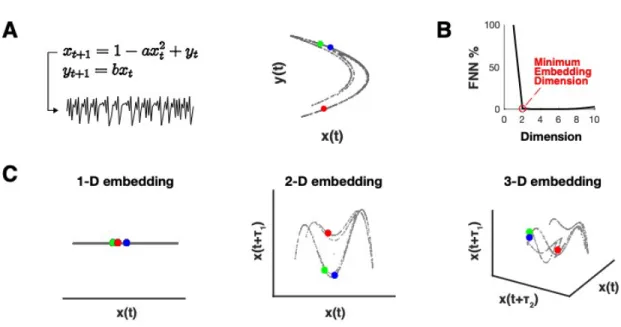 Figure S1: Minimum embedding dimension simulation.  