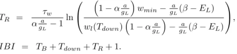 FIG. 6: Correlation matrix for the main characteristics of the bursting dynamics versus neuronal parameters