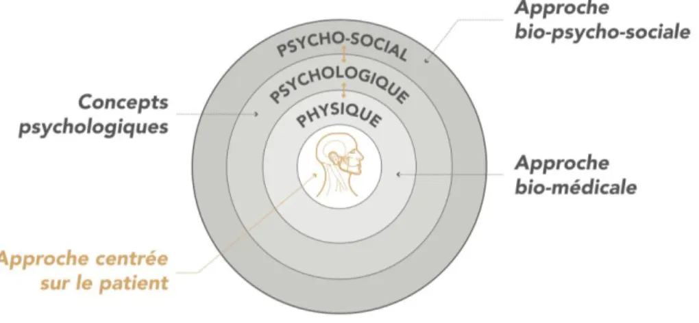 Figure 3 : Approche bio-psycho-sociale centrée sur le patient 