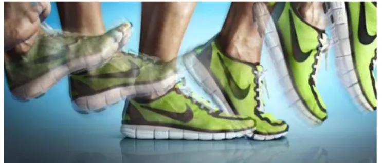 Figure 12 : affiche publicitaire de la Nike Free, tiré de Sport24, 2013 