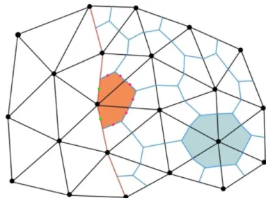 Figure 9.11. At the fluid structure interface (red polygon) we are in a similar situation as at the domain boundary