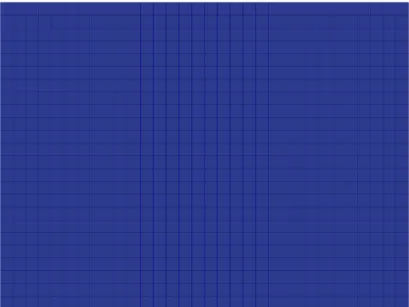 Figure 10.1. Undeformed fluid domain (top) and implicit smoothed fluid domain with warped deformation, the color scale indicates magnitude of the fluid domain deformations (below)
